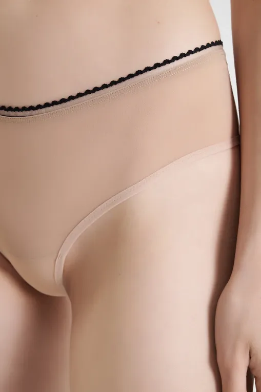 Трусы Le Journal intime LJFB-232IN05-LC нюд с чёрными фестонами
