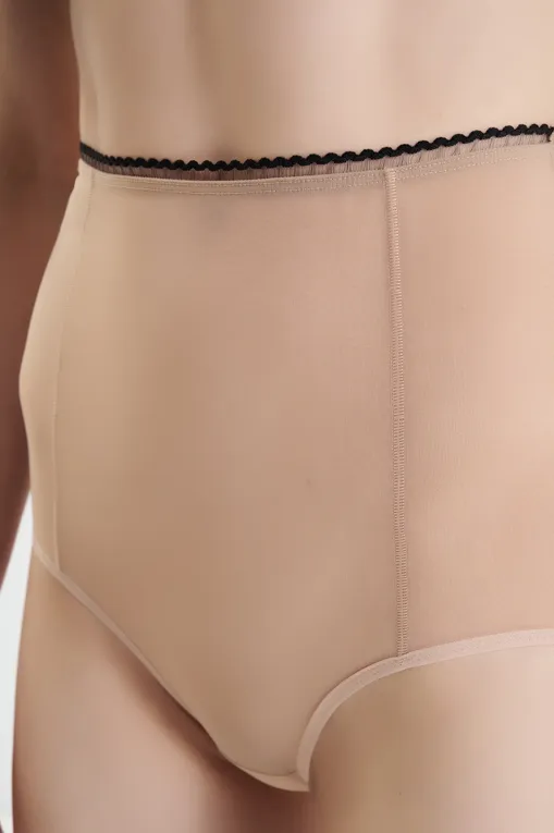 Трусы Le Journal intime LJFB-241RZ05-LC нюд с чёрными фестонами