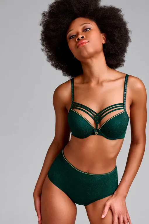 Трусы Marlies/Dekkers 36434 pine green and gold lurex