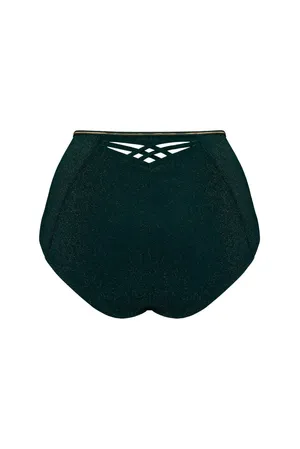 Marlies/Dekkers 36434 pine green and gold lurex