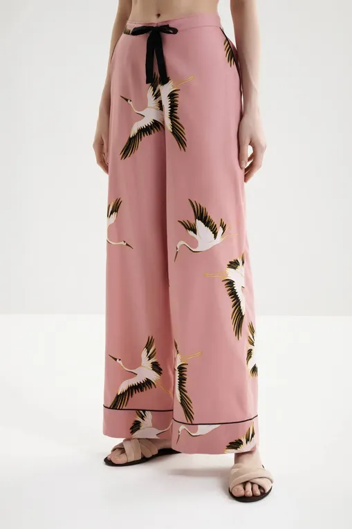 Брюки домашние CYBERJAMMIES 5041 PINK CRANE BIRD PRINT