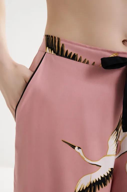 Брюки домашние CYBERJAMMIES 5041 PINK CRANE BIRD PRINT