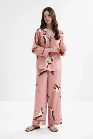 CYBERJAMMIES 5041 PINK CRANE BIRD PRINT