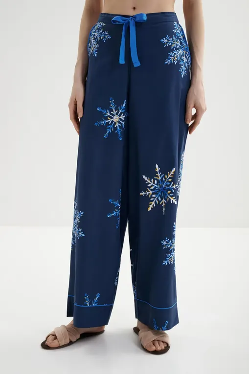 Брюки домашние CYBERJAMMIES 5131 NAVY SNOWFLAKE PRINT