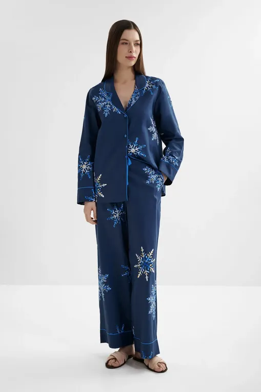 Брюки домашние CYBERJAMMIES 5131 NAVY SNOWFLAKE PRINT