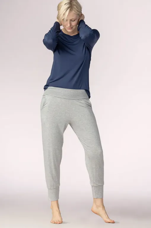 Брюки домашние Mey 16017 519 hellgrau melange