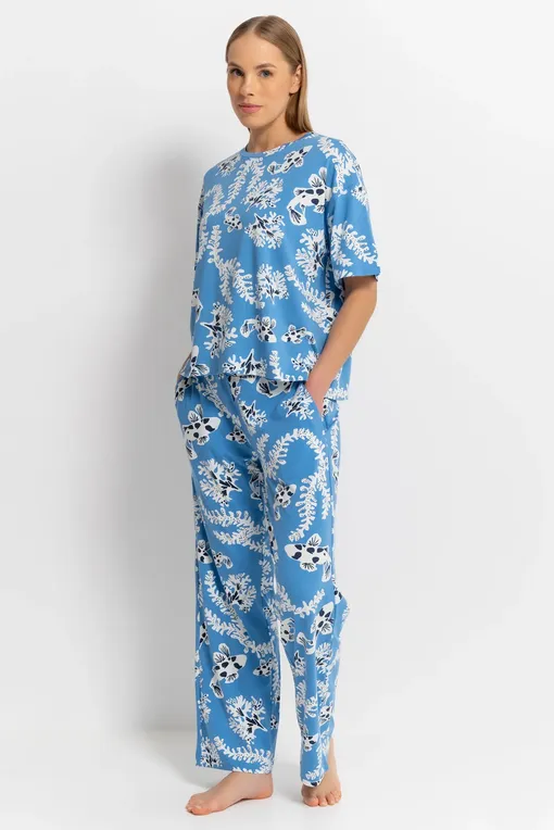 Брюки домашние Mey 17731 555 holiday blue