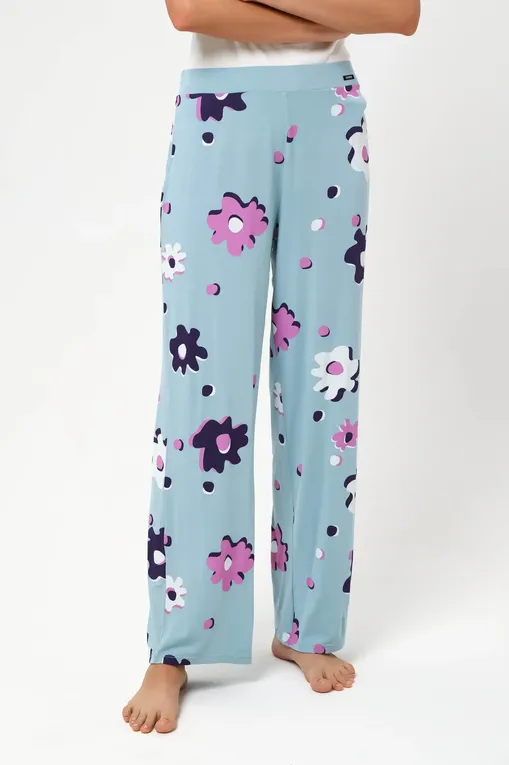 Брюки домашние SKINY 080776 s473 aquamarine flowers