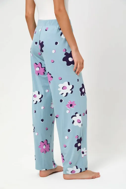 Брюки домашние SKINY 080776 s473 aquamarine flowers