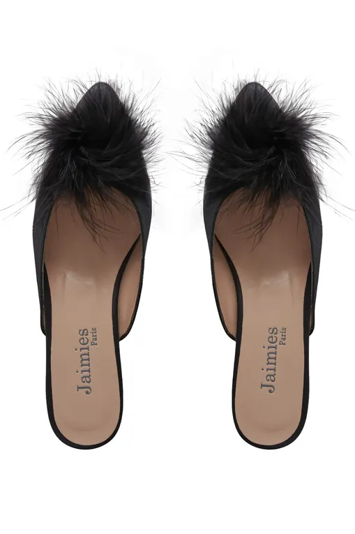Тапочки Jaimies Loulou plume NOIR