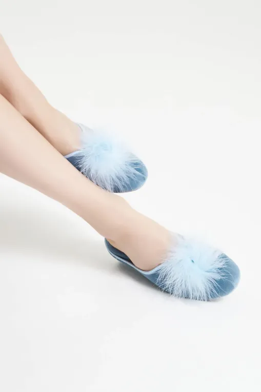 Тапочки Jaimies Nathalia plume BLUE