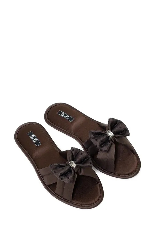 Тапочки Petit Pas BRW201 темный-коричневый