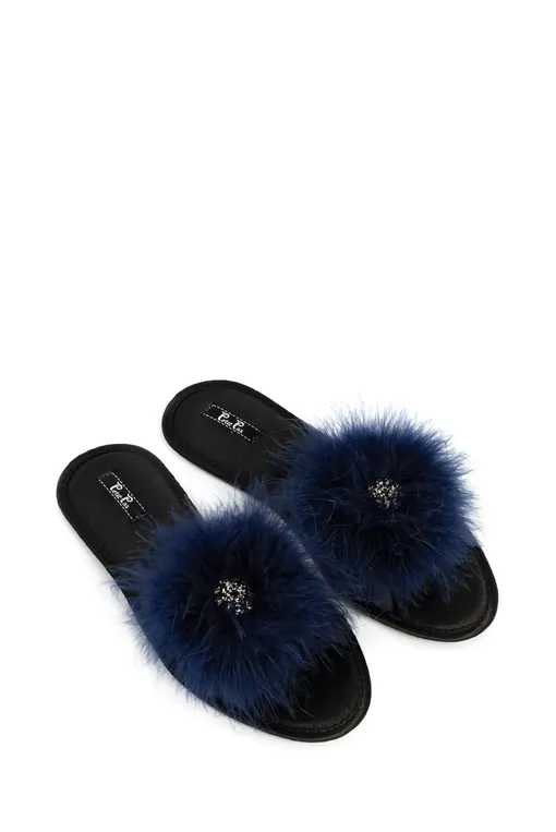 Тапочки Petit Pas FUR014 синий