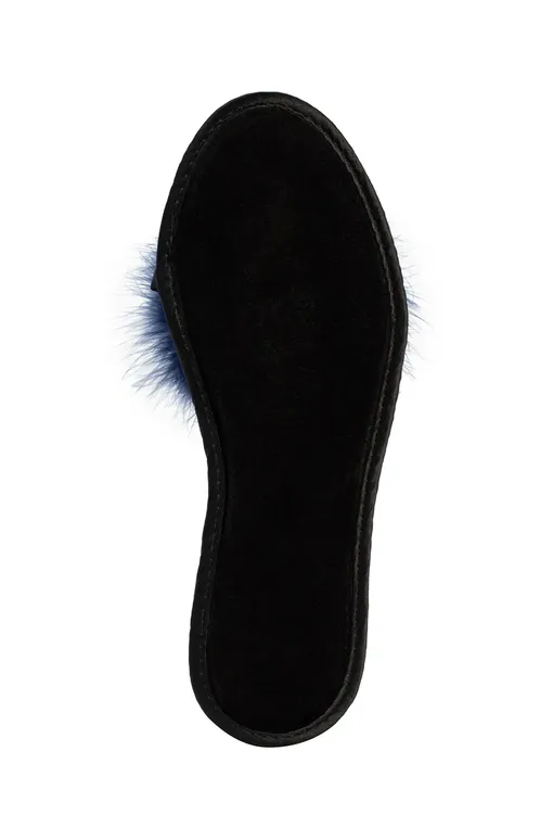 Тапочки Petit Pas FUR014 синий