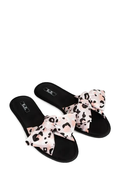 Тапочки Petit Pas LEOPINK принт