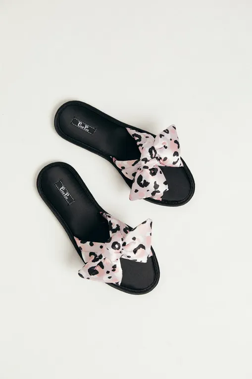 Тапочки Petit Pas LEOPINK принт