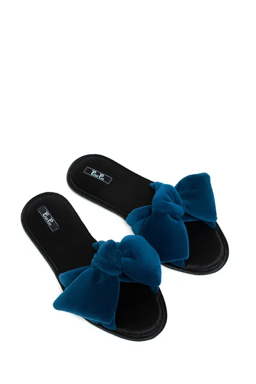 Тапочки Petit Pas VELEME Изумрудно-синий