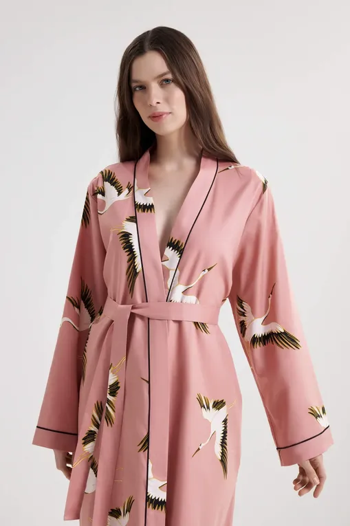 Халаты CYBERJAMMIES 5045 PINK CRANE BIRD PRINT