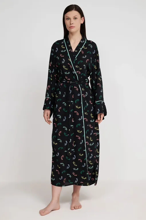 Халаты DKNY YI20005 006 Black Label Print