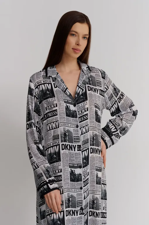 Халаты DKNY YI30033 003 White Logo