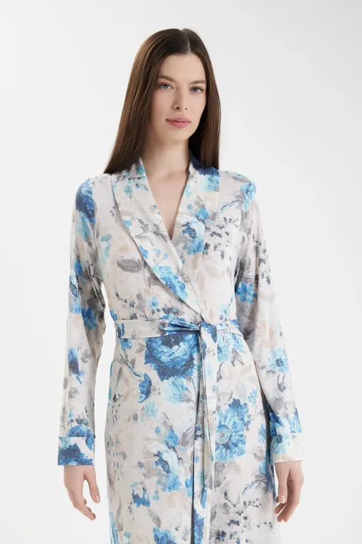 Халаты Gianantonio A. Paladini W55NV01/L NIVES/L 660 FIORE DENIM/P.BEIGE