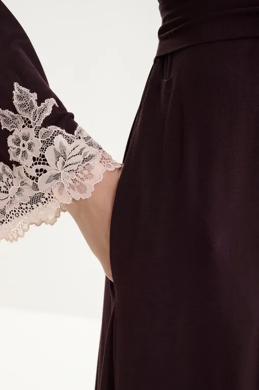 Халаты Gianantonio A. Paladini W55SV01/L SVEVA/L 529 AUBERGINE/P.ROSA