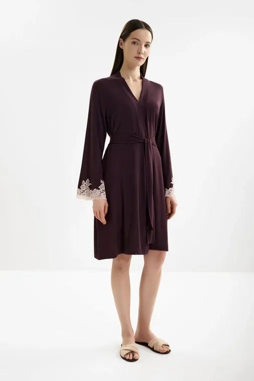 Халаты Gianantonio A. Paladini W55SV01/S SVEVA/S 529 AUBERGINE/P.ROSA