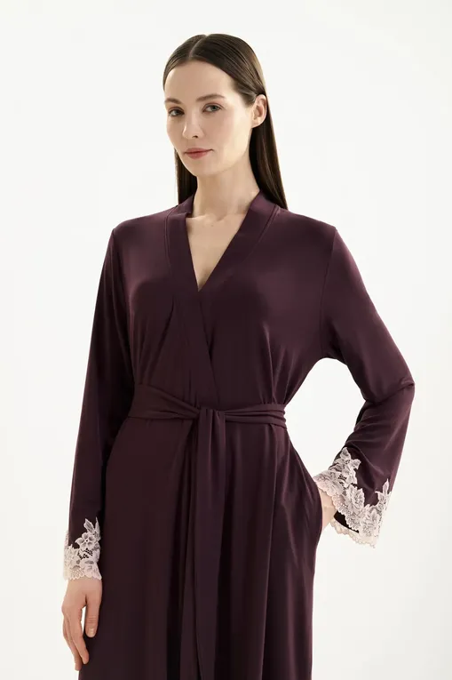 Халаты Gianantonio A. Paladini W55SV01/S SVEVA/S 529 AUBERGINE/P.ROSA