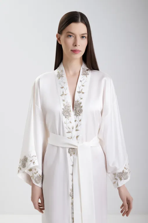 Халаты Karma on the rocks BR/KR/NIKSWF-SS WHITE/FLOWERS