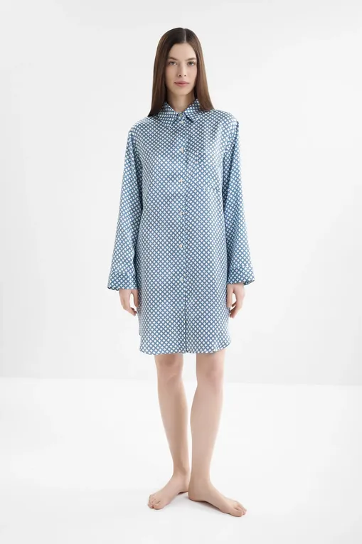 Халаты Luna di Seta VLST61129 S258 IVORY/BLUE