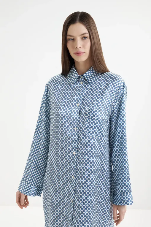 Халаты Luna di Seta VLST61129 S258 IVORY/BLUE