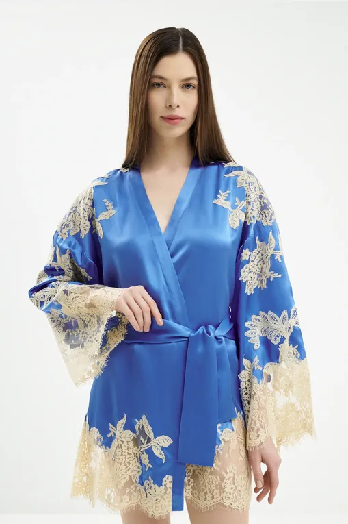 Халаты Marjolaine 3APO2001 5003 BLUE/NACRE