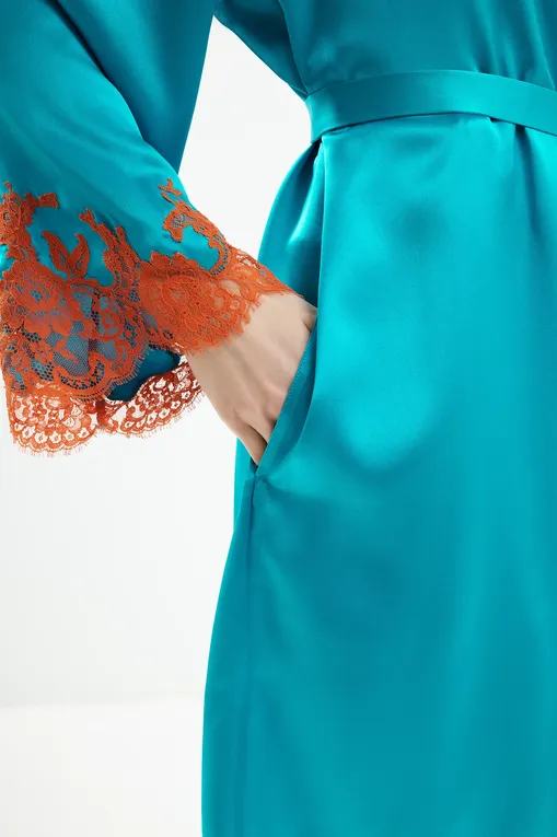 Халаты Marjolaine 3ART2001 8277 TURQUOISE/CORAIL