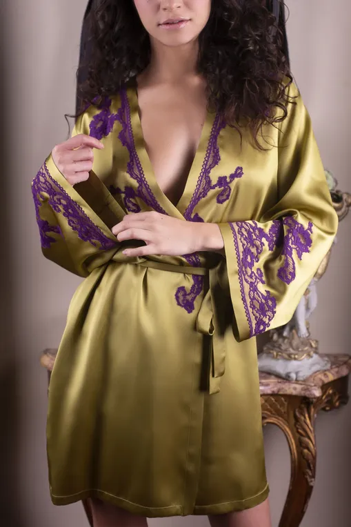 Халаты Marjolaine 3MAR2002 2268 Tilleul/Violet