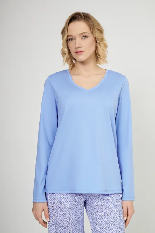 Лонгсливы Calida 15058 399 hydrangea blue