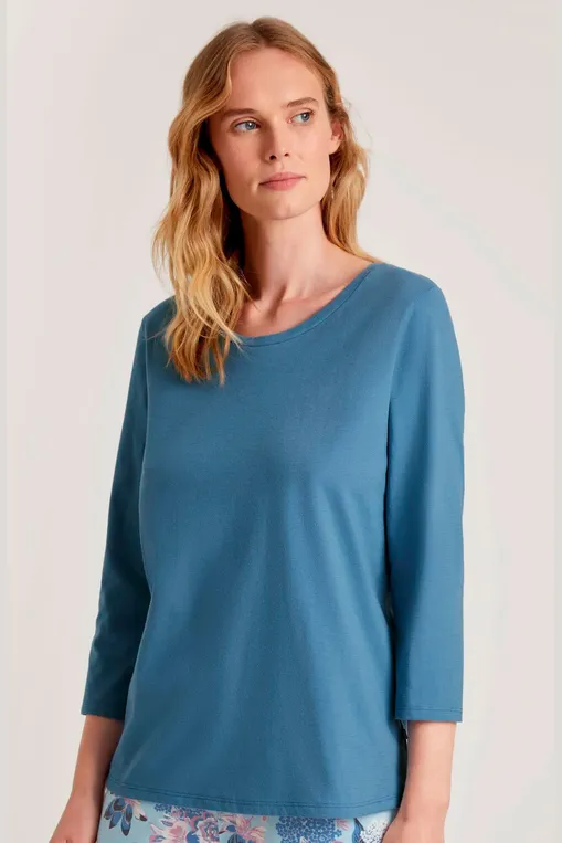 Лонгсливы Calida 15234 370 blue coton