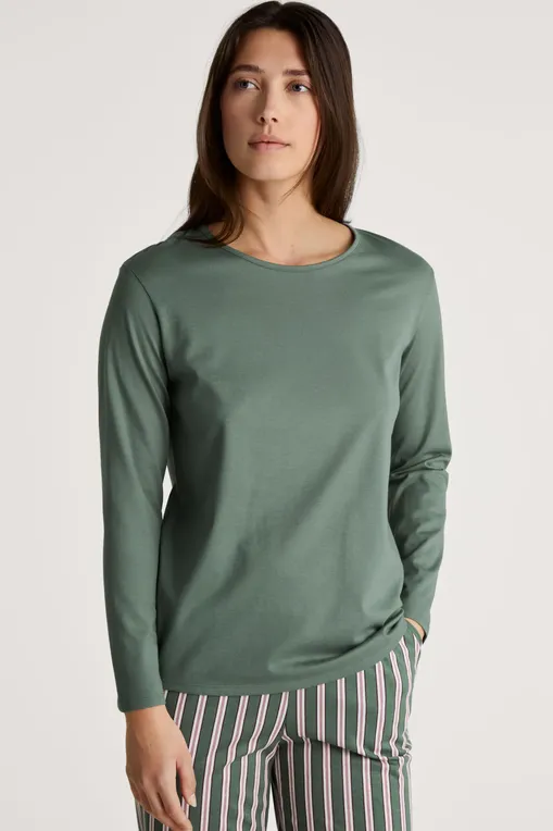 Лонгсливы Calida 15291 618 laurel green