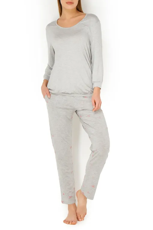 Лонгсливы Calida 15398 096 stone melange