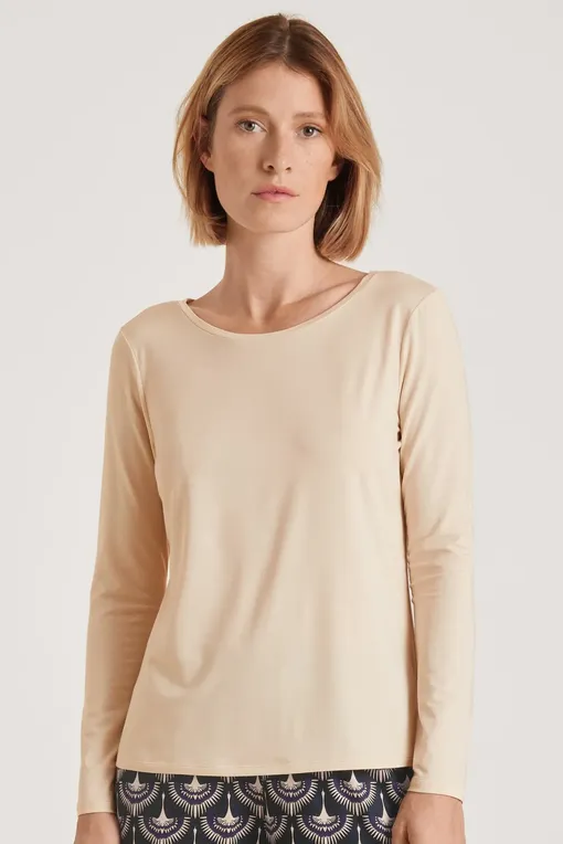 Лонгсливы Calida 15696 821 light macadamia