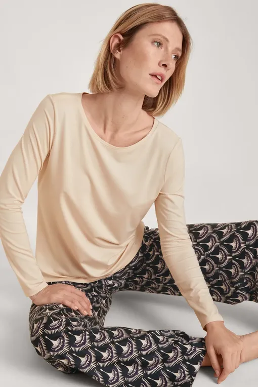 Лонгсливы Calida 15696 821 light macadamia