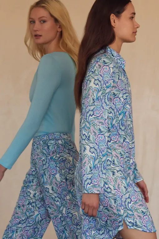 Лонгсливы Calida 15696 565 blue topaz