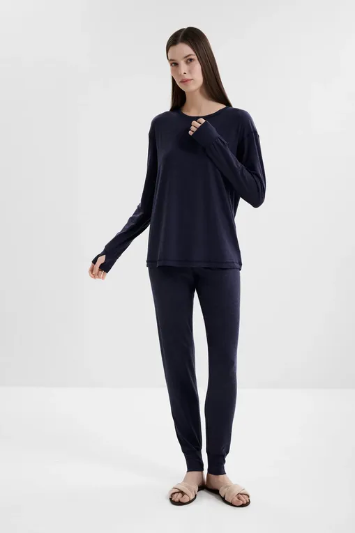 Лонгсливы Calida 15935 459 evening blue