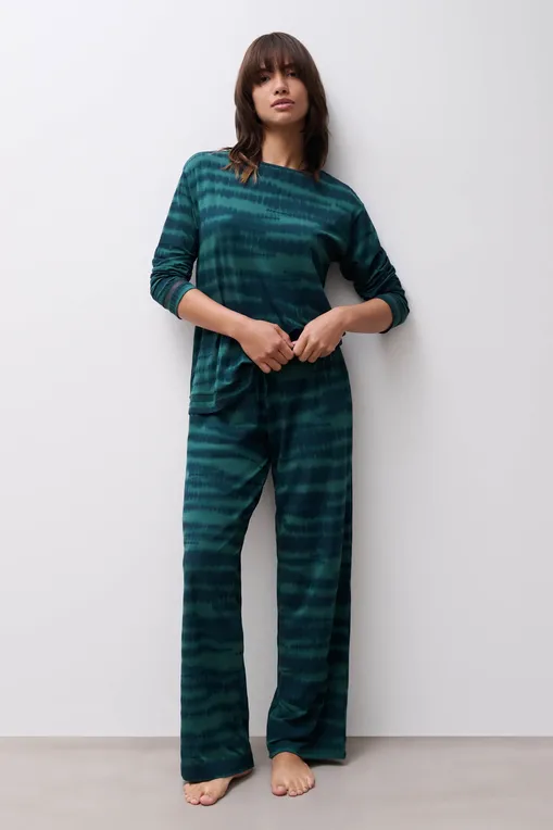Лонгсливы Chantelle C15UJ0 B31 green shibori print