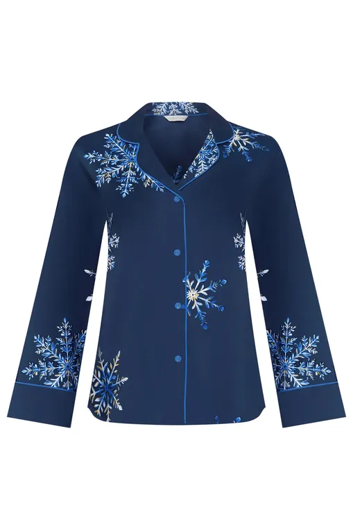 Лонгсливы CYBERJAMMIES 5130 NAVY SNOWFLAKE PRINT