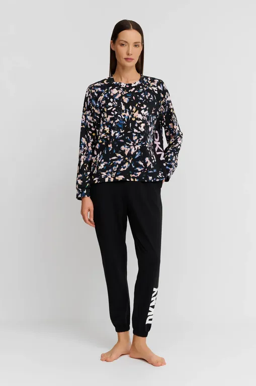 Лонгсливы DKNY YI3222484 006 Black Label Print