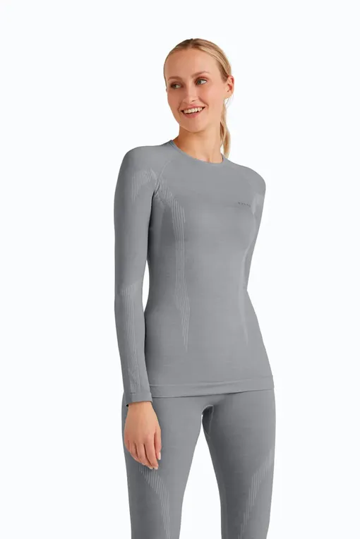 Лонгсливы Falke Ess 33311 3757 grey-heather