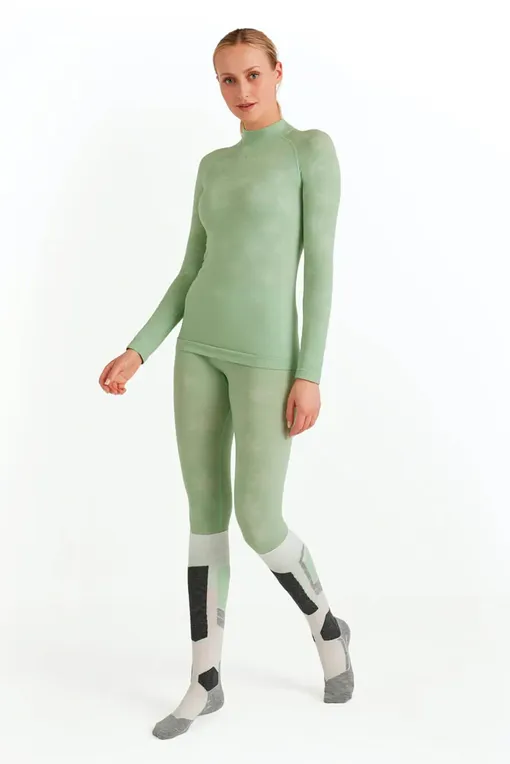 Лонгсливы Falke Ess 33315 7378 quiet green