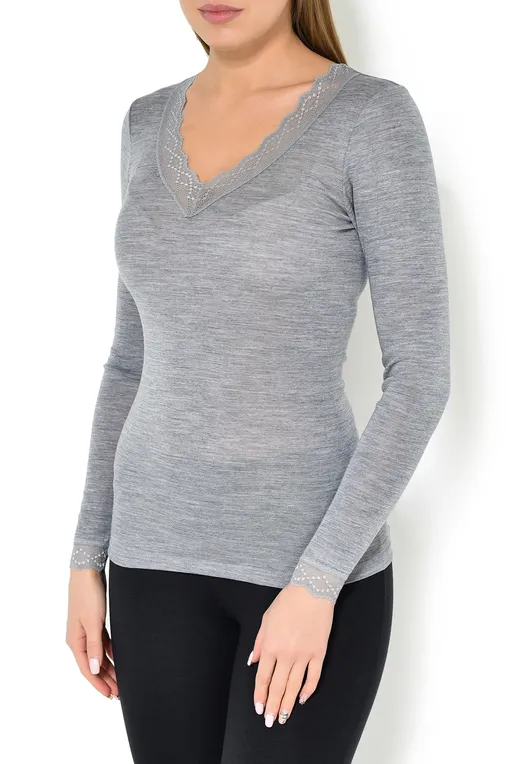 Джемперы Mey 66003 466 mid grey melange