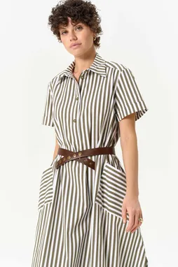 Petit Pas 101187 khaki stripe