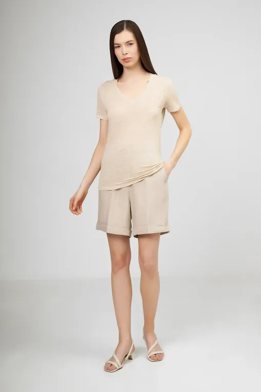 Шорты 120% Lino 32ALIW29PZ-000F753-0-00 000096 SAND